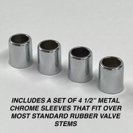 Newstar PUNISHER SKULL  VALVE STEM CAPS  chrome emblem decals wheel Camaro Mustang