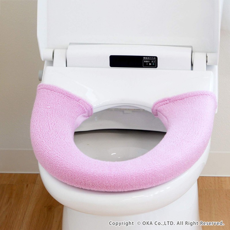 Etoffe Toilet Seat Cover, For Toilets With Wash/Heating Features, Pink