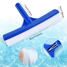 Pool Brush, Swimming Pool Brush, Pool Brush, Pool Cleaning Plastic, Pool Brush Head, Cleaning Bristle for Second Baths, for Swimming Pool, Pool Floor, Spa, Whirlpool 26 cm