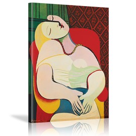 Pablo Picasso's Wall Art -The Dream by Pablo Picasso Wall Art Women Painting Modern Canvas Wall Art Abstract Picasso Paintings Bohemian Canvas Prints Picture Modern Wall Decor-16"X24"/40x60cm