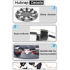 Hubcap Wheel Covers Replacement Size R15 Hub Caps Universal-Fit Steel