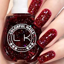 KAHSOSE Long Lasting Nailpolish-Fast Drying Nail Polish-Nail Lacquer Polish-No Chip Nail Polish-Thick Nail Polish-Non Gel Nail Polish-Nails Color(Waterbased Red 15ML
