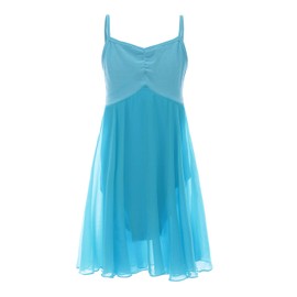 ORIDOOR Girls' Camisole Leotard Ballet Dance Dress Ballerina Costumes (Blue, Tag 130 - Age 6-8) …