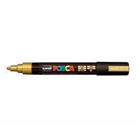 Uni Posca Marker Pen 1.8-2.5mm Bullet Tip PC-5M - Color: Gold