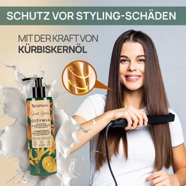Vis Plantis Natürlicher Conditioner - Mit Kürbiskernöl, Weizenkleie-Proteinen, Haferextrakt & Sheabutter - Nährt & Spendet Feuchtigkeit für Trockenes, Sprödes und geschädigtes Haar - 400 ml