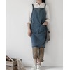 Pincy Denim Apron Cross Back Unisex Adjustable Bib Apron with