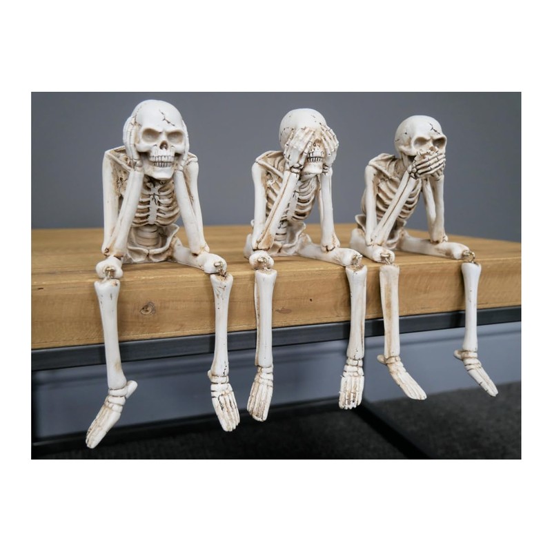 Venture Vehicles Ltd 3 Wise Skeletons | Gothic Decor |