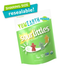 YumEarth Organic Sour Littles Chewy Candy - Allergy Friendly (Top 9 Free), No Artificial Dyes, Non GMO, Gluten Free, Vegan Candy Snacks - 5 Ounce Bag