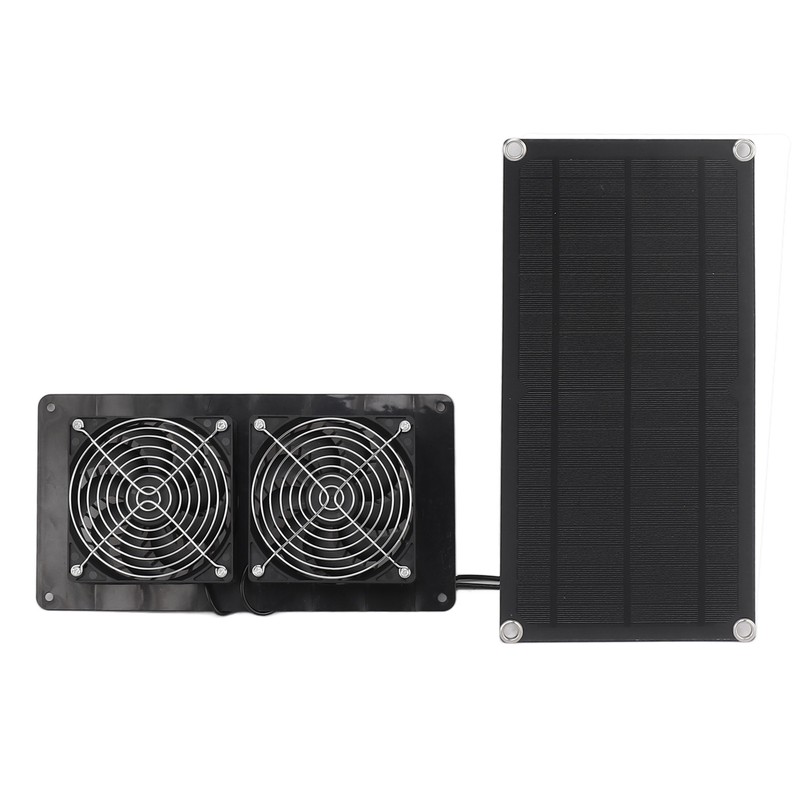 Solar Powered Exhaust Fan Professional 10W High Efficiency Double Fans