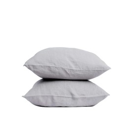 My Linen Home Cushion Cover, 40 x 60 cm, Linen, Set of 2, High-Quality Pillowcase in Light Grey, 100% Stonewashed Linen Bed Linen, Made in EU, Hypoallergenic and Skin-Friendly