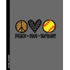 Softball Notebook Peace Love Softball: Softball Player Composition Journal Notebook