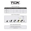 TCK 6 Pair Work & Athletic Crew Socks (Black, Medium)