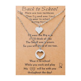 INENIMARTJ Mommy and Me Necklace,Mother Necklace Set for 2,Heart Necklace Jewelry (Heart-2Pcs)