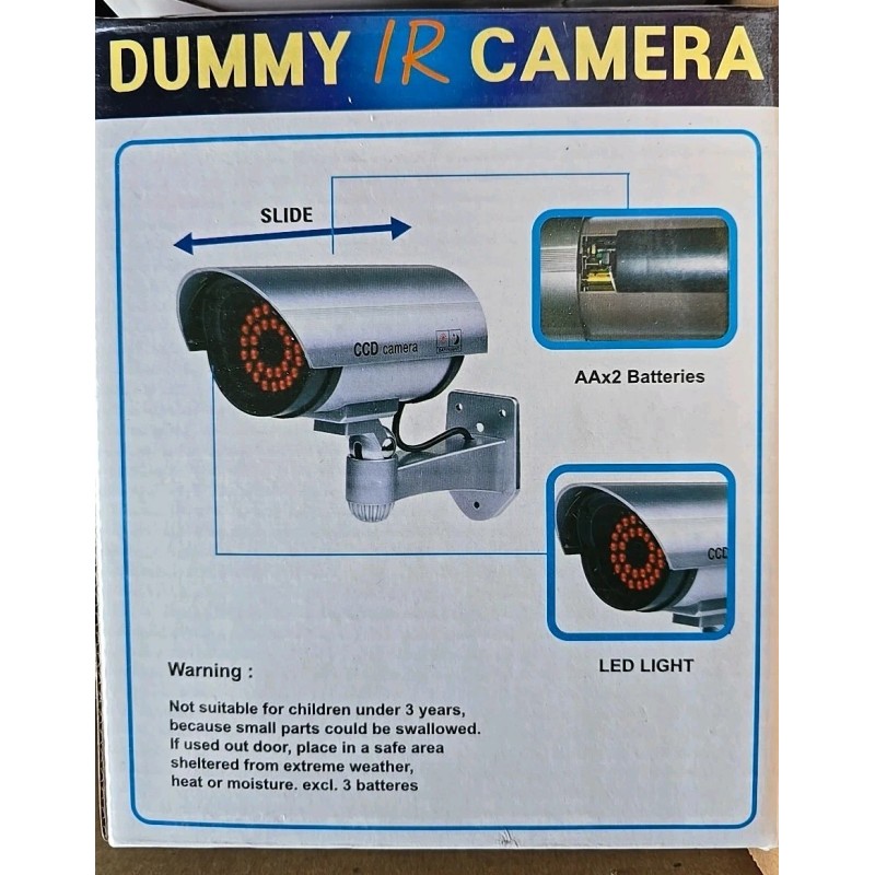 Realistic Dummy IR Camera Realistic Looking With Flashing Red Light