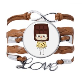 MCJS Food Chocolate Sweet Fat Delicious UU Bracelet Love Chain Rope Ornament Wristband