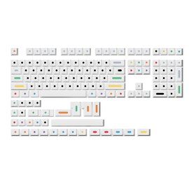 KOKOYAKA Dye Sublimation Keycaps | Cherry Profile for Custom Merchanical Keyboard | 139 Keys (White Dots)