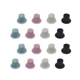 EXCEART 80pcs Mini Top Hats Plastic Magician Hats Colorful Top Hats DIY Hats Miniature for Craft Art Creating Kids Party Favor
