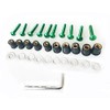 Set of 10 Anodised Motorcycle Aluminium Screws Hexagon Socket Lens
