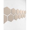 Hexagonal Felt Wall Tiles - 12 Pack Noise-Reducing, Peel &
