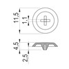 cyclingcolors 20 x Plastic Cover Caps 11.5 mm Phillips PZ2
