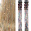 Rainbow Hair Tinsel Pack of 12 Pcs Clip in Hair