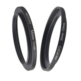 55-72mmCamera Lens adapter/55mm to 72mm Camera Filters Ring (55mm to 72mm Step Up Ringor Accessory),Compatible with All 55mm Camera Lenses & 72mm UV CPL Filter Accessory