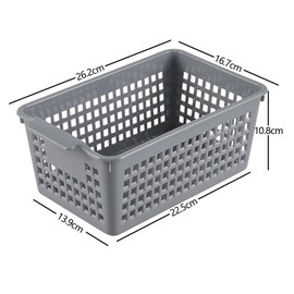 Knifefish Plastic Storage Baskets, 6 Packs