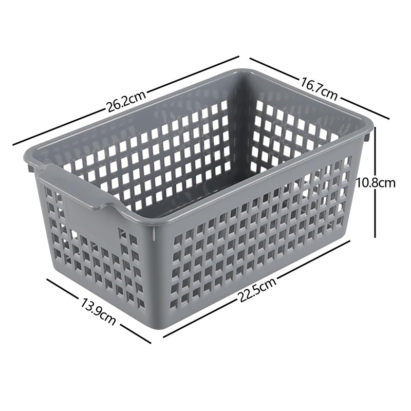 Knifefish Plastic Storage Baskets, 6 Packs