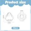 WADORN 50Pcs Mini Glass Globes, 15x16mm Diamond Glass Crystal Craft