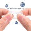 MECCANIXITY Silicone Rubber Bands Rings Non-slip 1" White for Wrapping