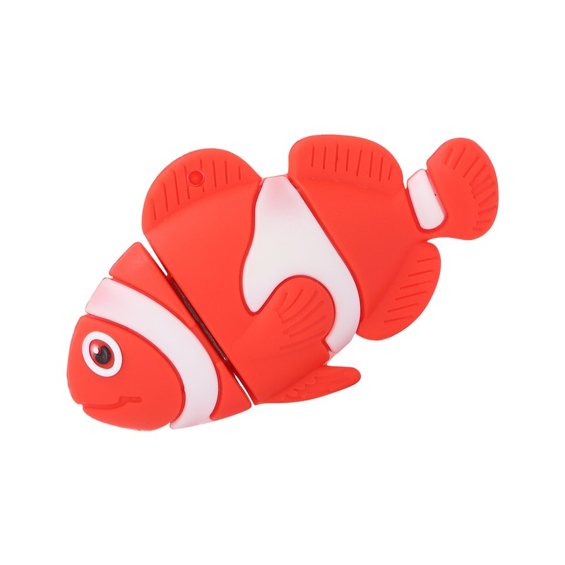 Cartoon U Disk Red Clownfish Appearance High Speed Bulk Storage