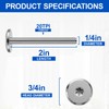 FMhotu Combo Sidewalk Screws Bolts, 304 Stainless Steel Hurricane Shutter