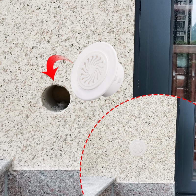 sourcing map Round Vent Cover, ABS Plastic Adjustable Air Vent