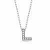 Dkeniz (Letter chain L), Sterling Silver, Cubic Zirconia