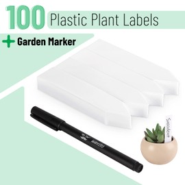 Mr. Pen- Plastic Plant Labels, 100 Pcs, 4“, White, Plant Markers and Labels for Outdoor Garden Waterproof, Plant Name Tags, Planting Sticks for Seeds