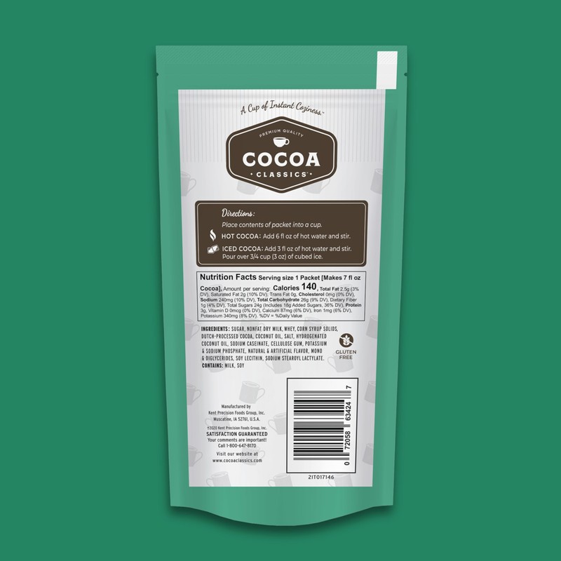 Cocoa Classics Mint Cocoa Mix, Hot Chocolate, Made with Nonfat