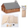 Darice 9179-90 Log Cabin 4" x 6" Premium Wooden Model