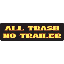 USA Biker Goods All Trash No Trailer Motorcycle Helmet Sticker Y