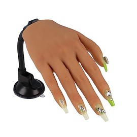 KnowU Mano De Práctica Para Uñas Acrílicas Con Soporte Manos Postizas De Silicona Para Practicar Uñas Postizas Mano De Maniquí Para Práctica De Uñas Y Decoración De Uñas De Un Solo Color