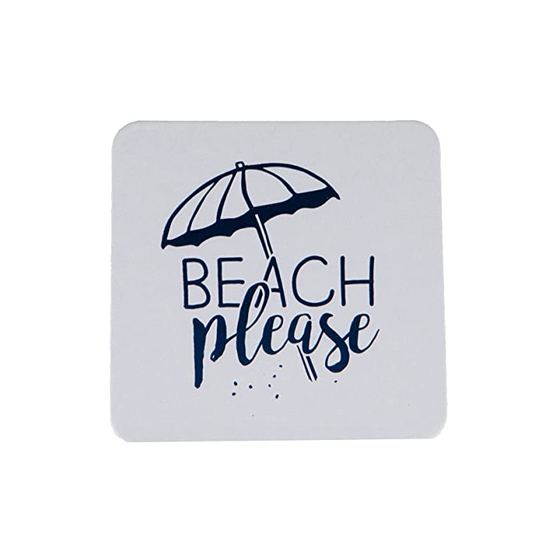 Funky Junque Celebration Saying Imprinted Coasters - 12 Beach Please