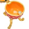 Egg Shaped Trinket Box Zinc Alloy Hinged Jewelry Ring Holder
