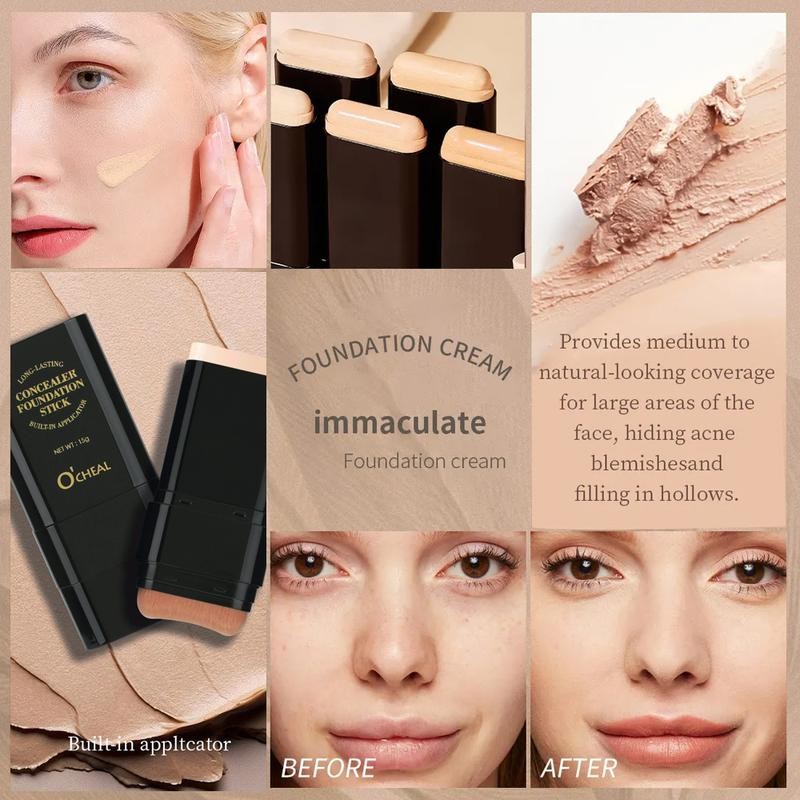 0’CHEAL Dual-ended Eraser Foundation Stick Nose Shadow Fixer Concealer Acne