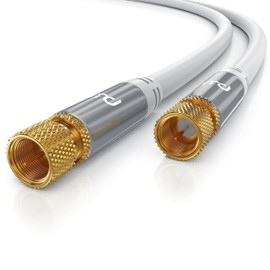 CSL - 15 m SAT Cable 8k 4k HDTV 135dB - Premium SAT Coaxial Cable Satellite Cable F Connector - TV HDTV Radio DVB-T DVB-C DVB-S DVB-S2 - Shielding Dimensions 135 dB 75 Ohm - High Density 4-Way