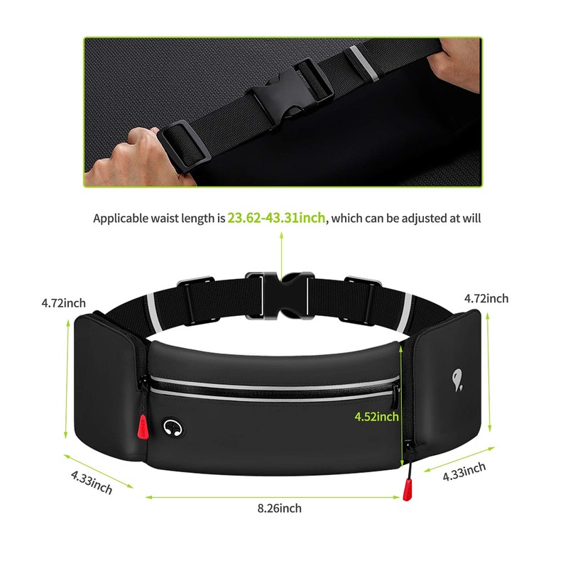 Yooumoga Hydration Running Belt for Women Men Running Fanny Pack