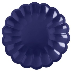 AllReal 48 Pcs Navy Blue Scalloped Disposable Party Paper Plates