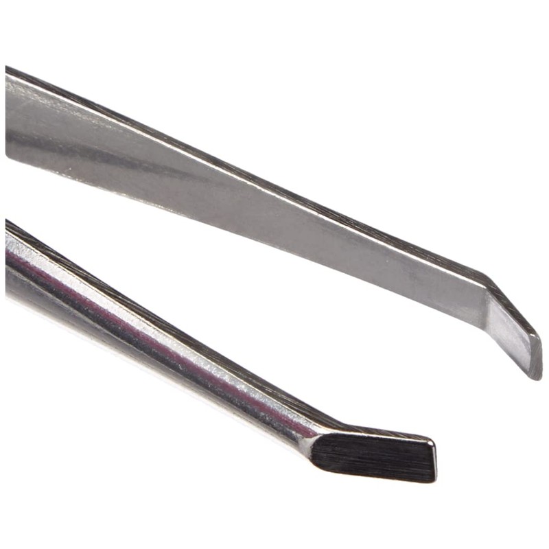 Nc 5092 Square Tip Slanted Tweezers 9 cm Stainless Steel