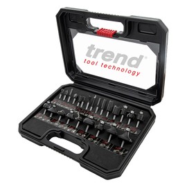 Trend 24 Piece Router Bit Starter Set, 1/4 Inch Shank, Tungsten Carbide Tipped, Storage Case Included, SET/SS24X1/4TC