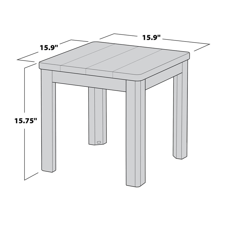 Keter Outdoor Chaise Side Table - White
