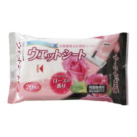 Yamazaki Sangyo 155828 Wet Sheets for Floors, Rose Scent, Pack of 20