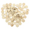 Levemolo 100pcs Hexagon Shape Wood Slices DIY Craft Material Smooth